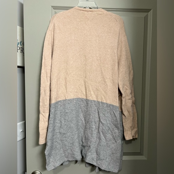 Madewell Long Wool Blend Cardigan Size XXL | Pink Peach & Gray - Picture 7 of 8